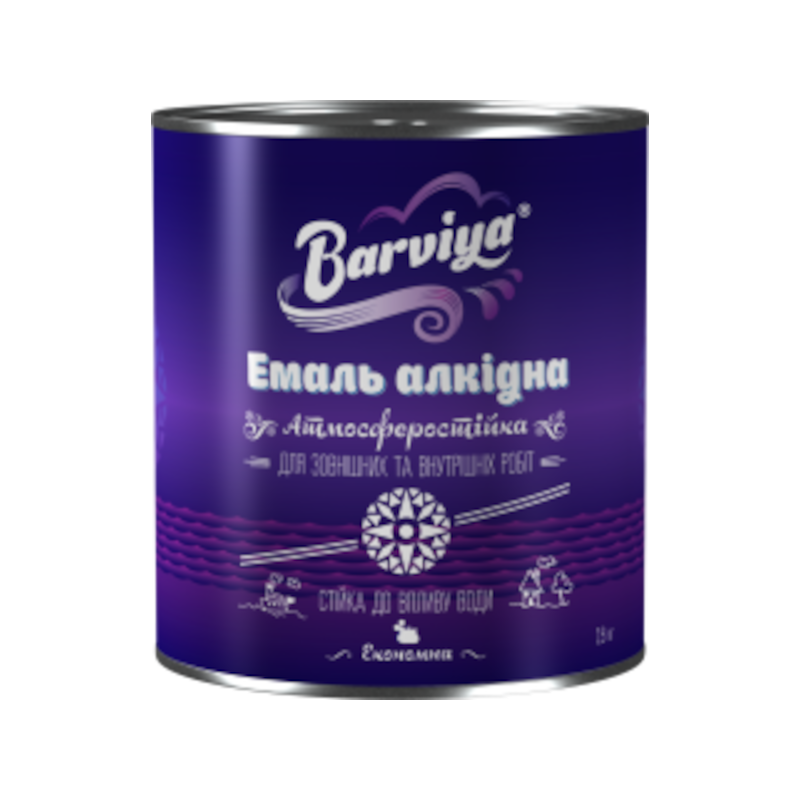 Емаль алкідна BARVIYA ПФ-115, глянець яскраво-блакитний, 0,9кг